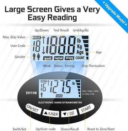 Hand Grip Dynamometer  Strength Tester