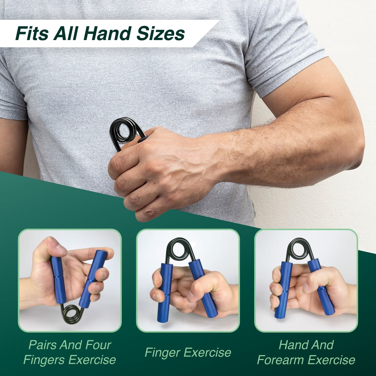 Set of six hand grippers